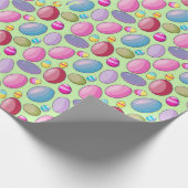 Niedliches Ostereier-Muster Minze Grünpapier Geschenkpapier (Ecke)