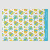 Niedliches Ostereier Muster mit Kid Name Seidenpapier (Vorderseite)