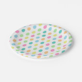 Niedliches Ostereier-Muster Pappteller (Schrägansicht)