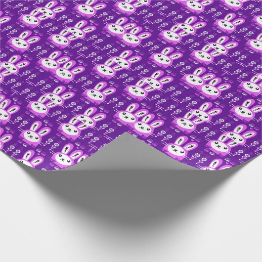 Niedliches Osterferien-Rabbit Geschenkpapier (Ecke)