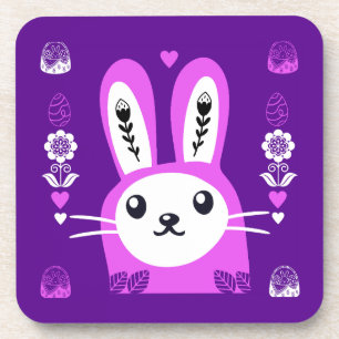 Niedliches Osterferien-Rabbit Getränkeuntersetzer