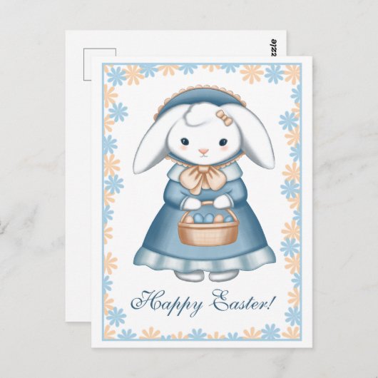 Niedliches Osterfest Postkarte (Vorne/Hinten)