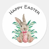 niedliches Ostergebälk mit Ei Runder Aufkleber (Vorderseite)