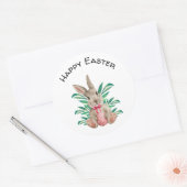 niedliches Ostergebälk mit Ei Runder Aufkleber (Umschlag)