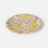 Niedliches Ostergestein Pappteller (Schrägansicht)