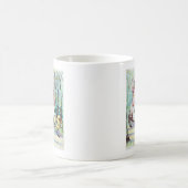 Niedliches OsterGirl im Kart mit Kick Pullman Cart Kaffeetasse (Mittel)