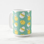 Niedliches Osterhähnchen Kaffeetasse (Vorderseite Links)