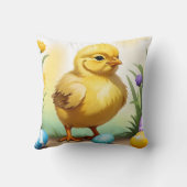 Niedliches Osterhühnchen 1, Ostern Kissen (Rückseite)