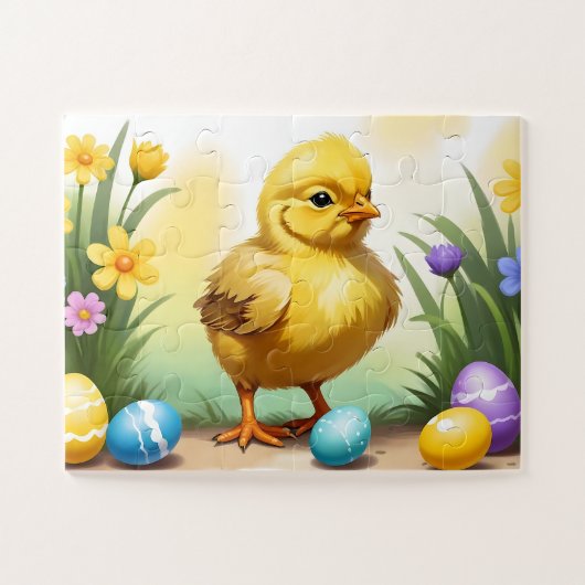 Niedliches Osterhühnchen 1, Ostern Puzzle (Horizontal)