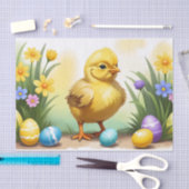 Niedliches Osterhühnchen 1, Ostern Seidenpapier (Handwerk)