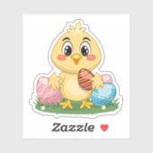 Niedliches Osterhühnchen Aufkleber (Blatt)