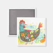 Niedliches Osterhühnchen und Ei Magnet (Vorderseite/Rückseite)