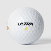 Niedliches Osterkaninchen Golfball (Logo)