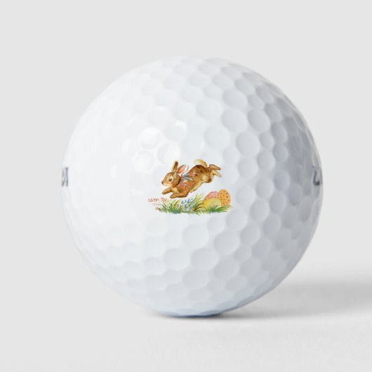 Niedliches Osterkaninchen Golfball (Vorderseite)