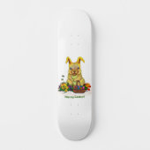 Niedliches Osterkaninchen mit Eiern und Blume Skateboard (Vorderseite)