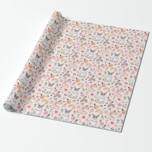 Niedliches Osterkaninchen-Muster Geschenkpapier