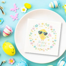 Niedliches Osterkichel mit Blume Serviette