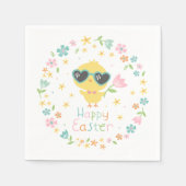Niedliches Osterkichel mit Blume Serviette (Vorderseite)