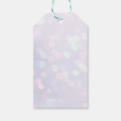 Niedliches Osterküken, Blume und bunte Eier Geschenkanhänger (Rückseite)