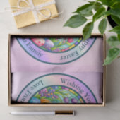 Niedliches Osterküken, Blume und bunte Eier Seidenpapier (Geschenk)