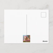 Niedliches Osterlamm mit Blume - Ostern Postkarte (Rückseite)