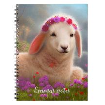 Niedliches Osterlamm mit Blumen -
