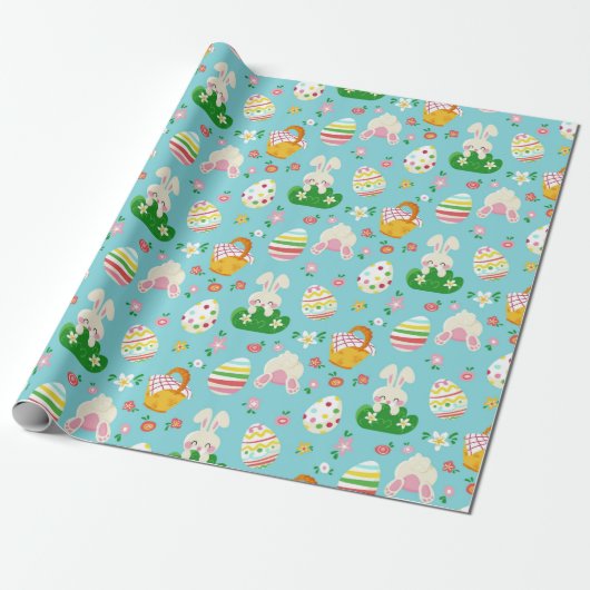 Niedliches Ostermuster Geschenkpapier (Ungerollt)