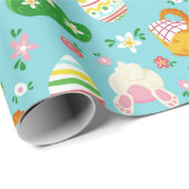 Niedliches Ostermuster Geschenkpapier (Rolleneckpunkt)
