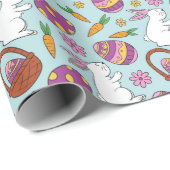 Niedliches Ostermuster Geschenkpapier (Rolleneckpunkt)