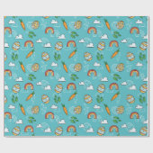 Niedliches Ostermuster Geschenkpapier (Flach)