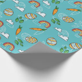 Niedliches Ostermuster Geschenkpapier (Ecke)