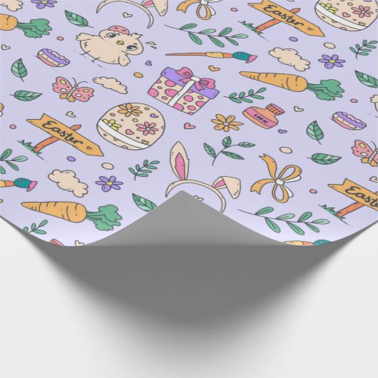 Niedliches Ostermuster-Papier Geschenkpapier (Ecke)