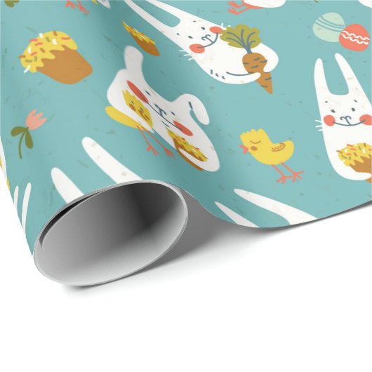 Niedliches Ostermuster-Papier Geschenkpapier (Rolleneckpunkt)