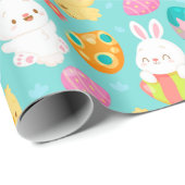 Niedliches Ostermuster-Papier Geschenkpapier (Rolleneckpunkt)