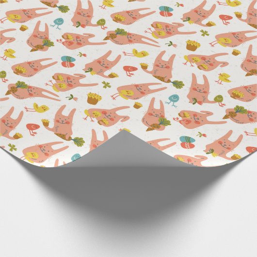 Niedliches Ostermuster-Papier Geschenkpapier (Ecke)