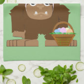 Niedliches Ostern Bigfoot Geschirrtuch (Gefaltet)