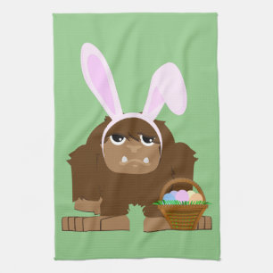 Niedliches Ostern Bigfoot Geschirrtuch
