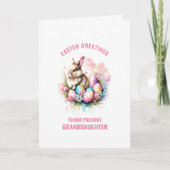 Niedliches Ostern Bunny Grandtochter Gruß Karte (Vorderseite)