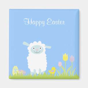 Niedliches Ostern-Lamm mit Ei-Magneten Magnet