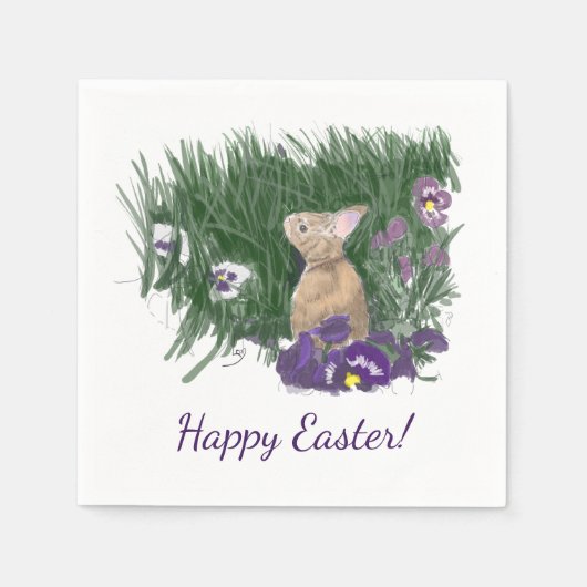 Niedliches Ostern wünscht Feiertagsgruß Serviette (Vorderseite)