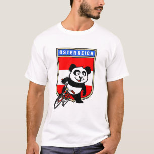Niedliches Österreich Radfahren Panda T-Shirt