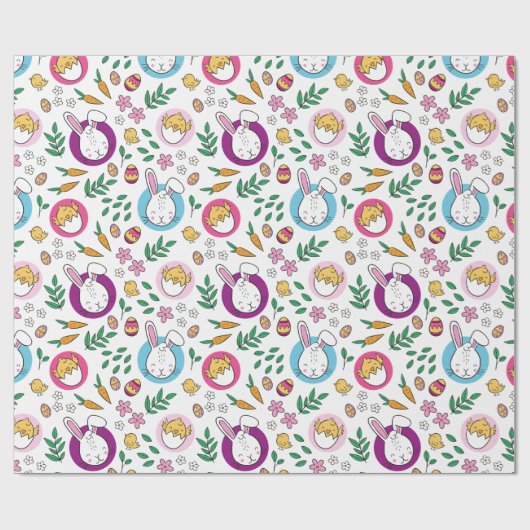 Niedliches Ostersonnenmuster Geschenkpapier (Flach)