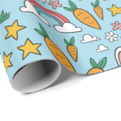 Niedliches Ostersonnenmuster Geschenkpapier (Rolleneckpunkt)