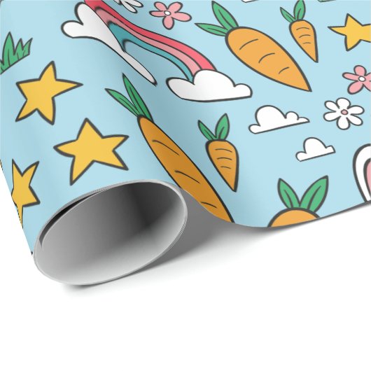 Niedliches Ostersonnenmuster Geschenkpapier (Rolleneckpunkt)