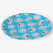 Niedliches Ostersonnenmuster Pappteller (Schrägansicht)