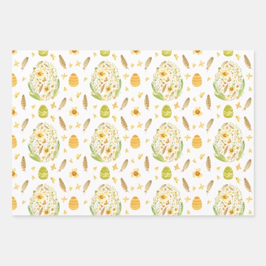 Niedliches Ostersonnenpapier Geschenkpapier Set (Vorderseite 3)