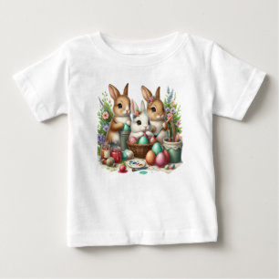 Niedliches, Ostersonnigen/Frühlingsholz-Party Baby T-shirt