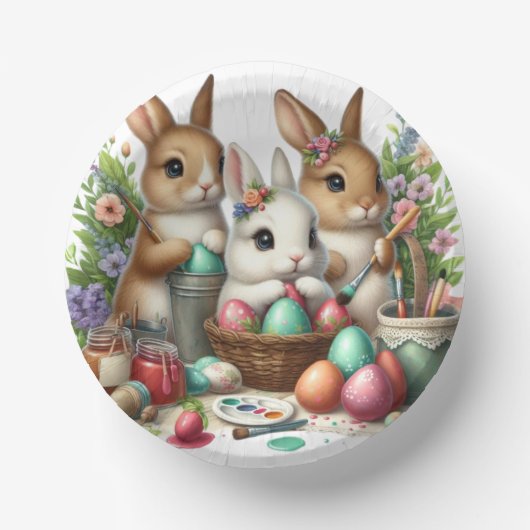 Niedliches, Ostersonnigen/Frühlingsholz-Party Pappteller (Vorderseite)