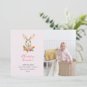Niedliches Ostersonniges Foto Feiertagskarte (Stehend Vorderseite)