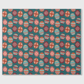 Niedliches Osterwackelpapier mit Ostereiern Geschenkpapier (Flach)